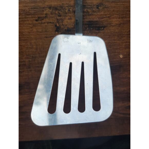 Vintage Foley Chrome Plated 12" Flipper/Spatula w/Black Handle - Made in USA - Picture 2 of 8